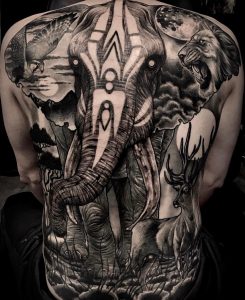 Big Elephant Back Tattoo Idea Elephant Tattoo Ideas Tattoos with regard to size 1080 X 1324