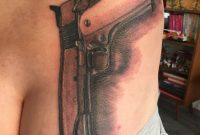 Black And Grey Tattoo Gun Back Colt 45 Pistol Handgun in size 1000 X 1334