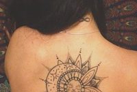 Black Geometric Sun Moon Mandala Back Tattoo Idea Designs For with sizing 1340 X 2048