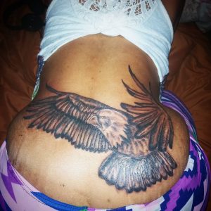 Black Grey Eagle Lower Back Tattoo Blurmark intended for dimensions 1080 X 1080