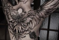 Black Work Wings Tattoo Idea On The Back Tattoo Ht Tetovls in proportions 1080 X 1080