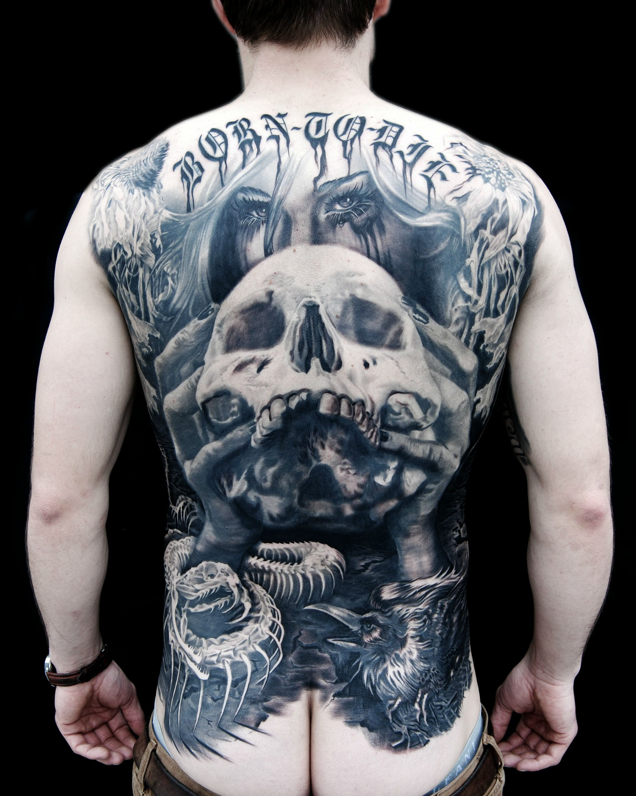 Born To Die Black And Grey Back Piece Me Megan Jean Morris intended for sizing 2160 X 2700