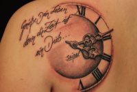 Clock Tattoo On Left Back Shoulder Tattoos Clock Tattoo Design within dimensions 1600 X 1550
