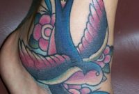 Color Swallow Tattoo On Ankle pertaining to sizing 769 X 1024