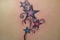 Colored Star Tattoos On Upper Back within proportions 870 X 1158