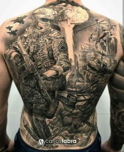 Combat Soldier Back Tattoo Tattoos Tattoos Army Tattoos with measurements 1080 X 1328