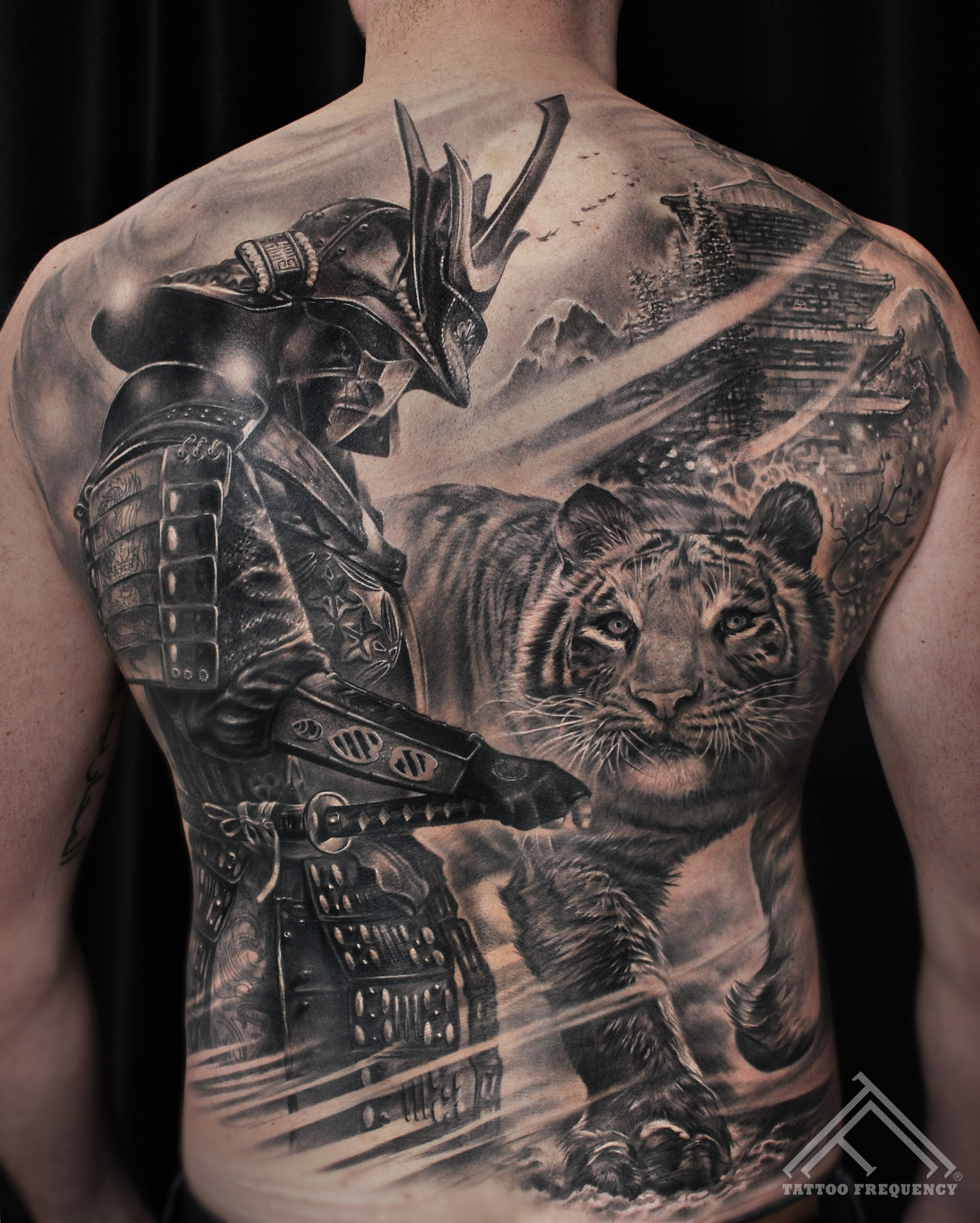 Completely Healed Detailed Black And Gray Tattoo On Mans Back inside size 2835 X 3536