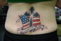 Cross And Country Girl Tattoo On Lower Back intended for measurements 1100 X 825