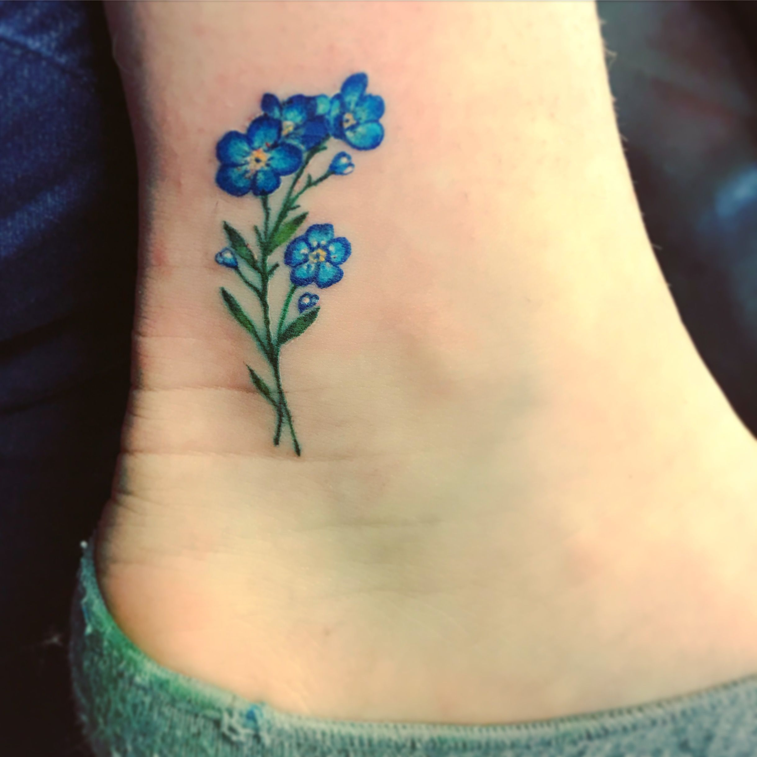 Cute Forget Me Not Ankle Tattoo Tattoos Tattoos Flower Tattoos intended for measurements 2438 X 2438