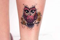 Cute Owl Tattoo On Ankle Tattoosanddraws Tattoos Watercolor Owl in dimensions 1080 X 1080