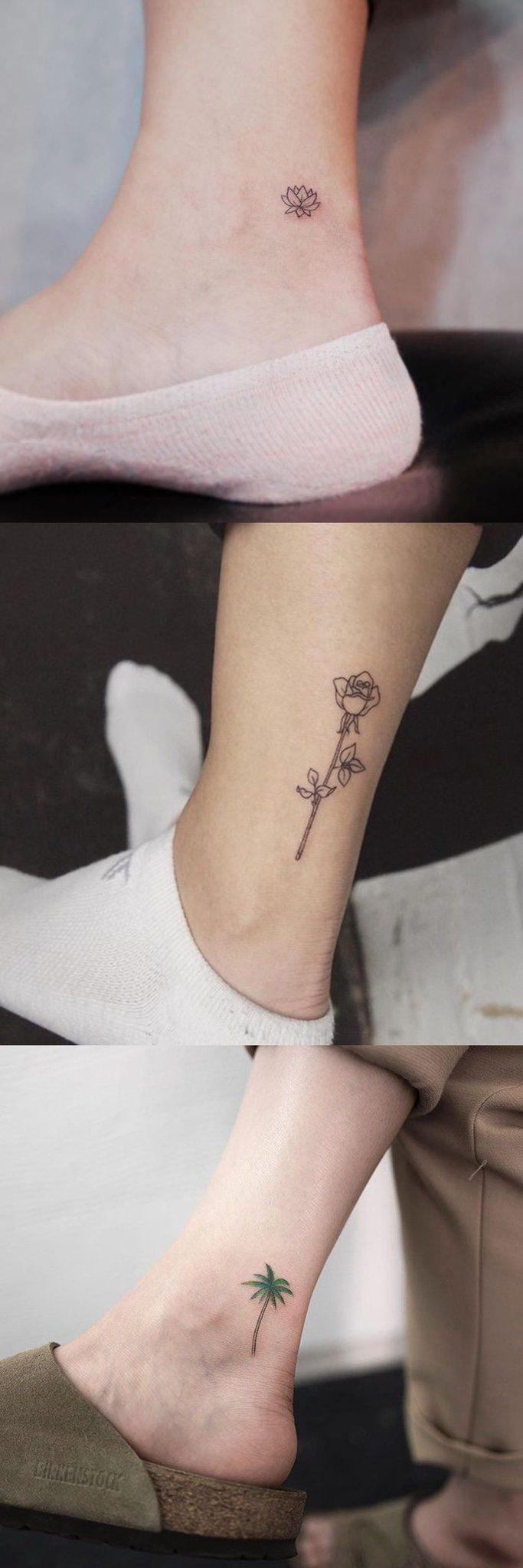 Cute Small Ankle Tattoos Ideas At Mybodiart Tiny Lotus Rose intended for dimensions 683 X 2048