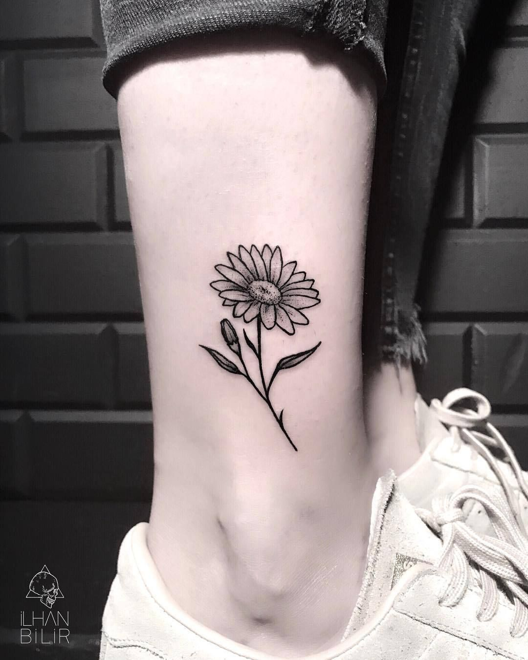 Daisy Ankle Tattoo Artist L H A N B L R Tattoo Artist Art intended for measurements 1080 X 1350