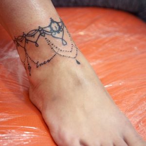 Dotted Ankle Bracelet Tattoo Tattoo Charm Bracelet Tattoo in sizing 1080 X 1080