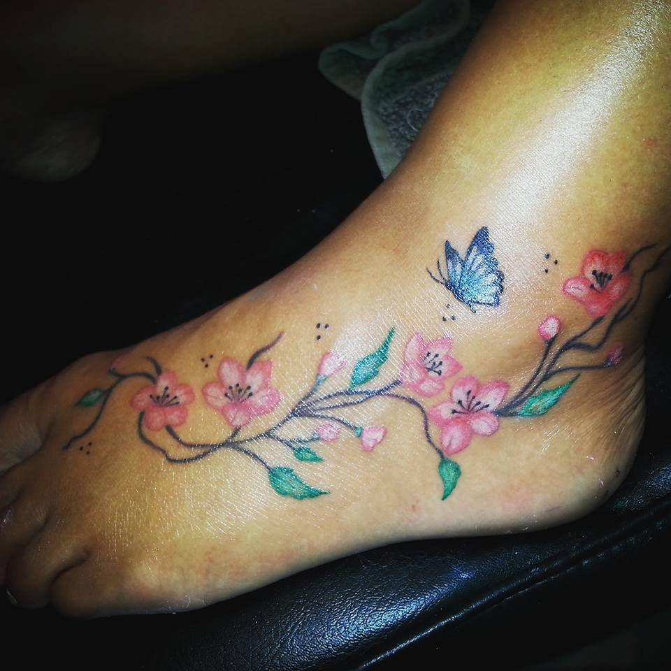 Download Free Garden Tattoos Vine Tattoos Cancer Tattoos Flower Foot inside sizing 960 X 960