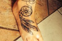 Dream Catcher Foot Tattoo With Script Ankle Band Dreamcatcher within measurements 1536 X 2048