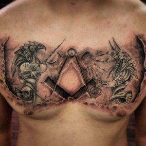 Egyptian Gods Tattoo On Chest Tatoos Anubis Tattoo God Tattoos regarding sizing 1080 X 1080