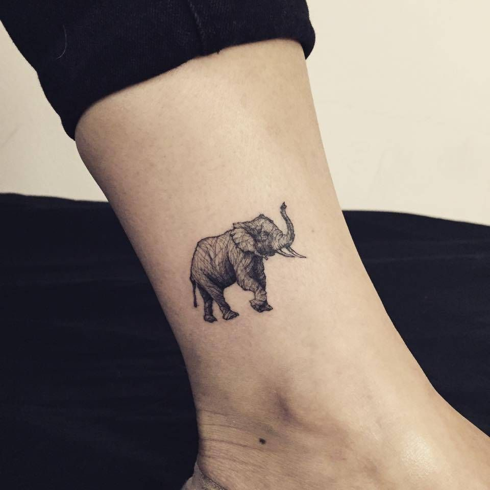 Elephant Tattoo On The Ankle Tattoo Artist Little Tattoos For pertaining to sizing 960 X 960