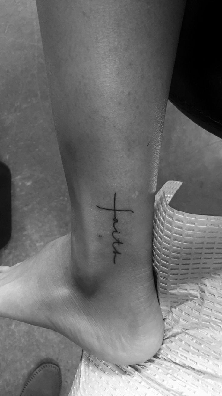 Faith Cross Ankle Tattoo Compasscrosstattoo Awesome Kreuz within sizing 736 X 1309