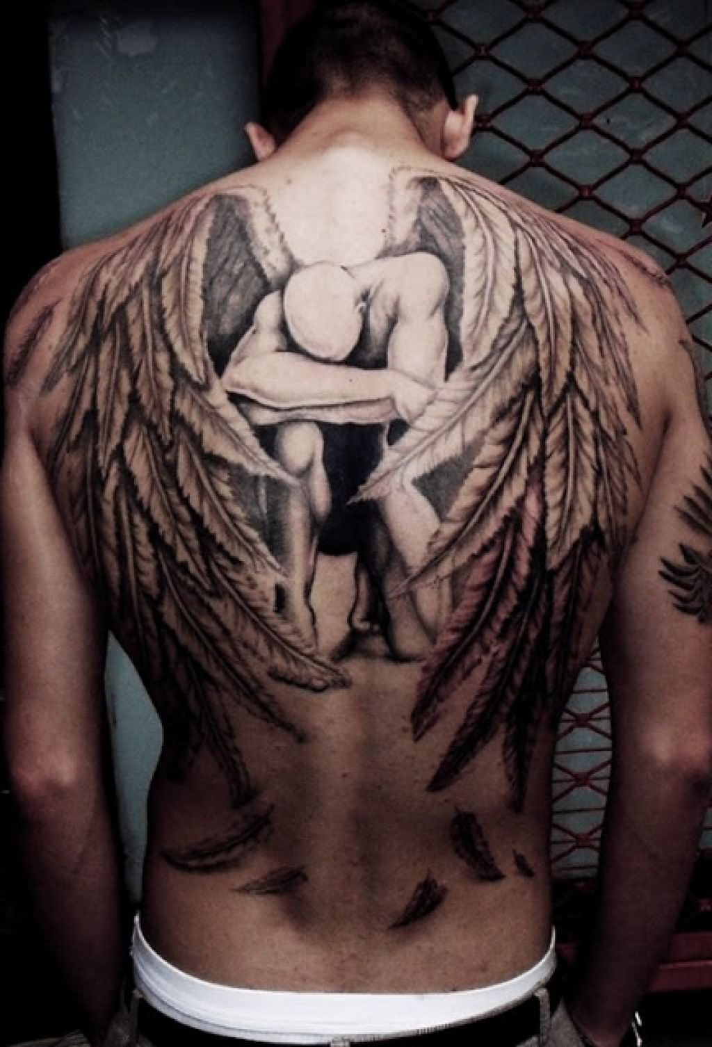 Famous Wings Back Tattoos Wing For Men Best Upper Tattoo Designs for proportions 1024 X 1506