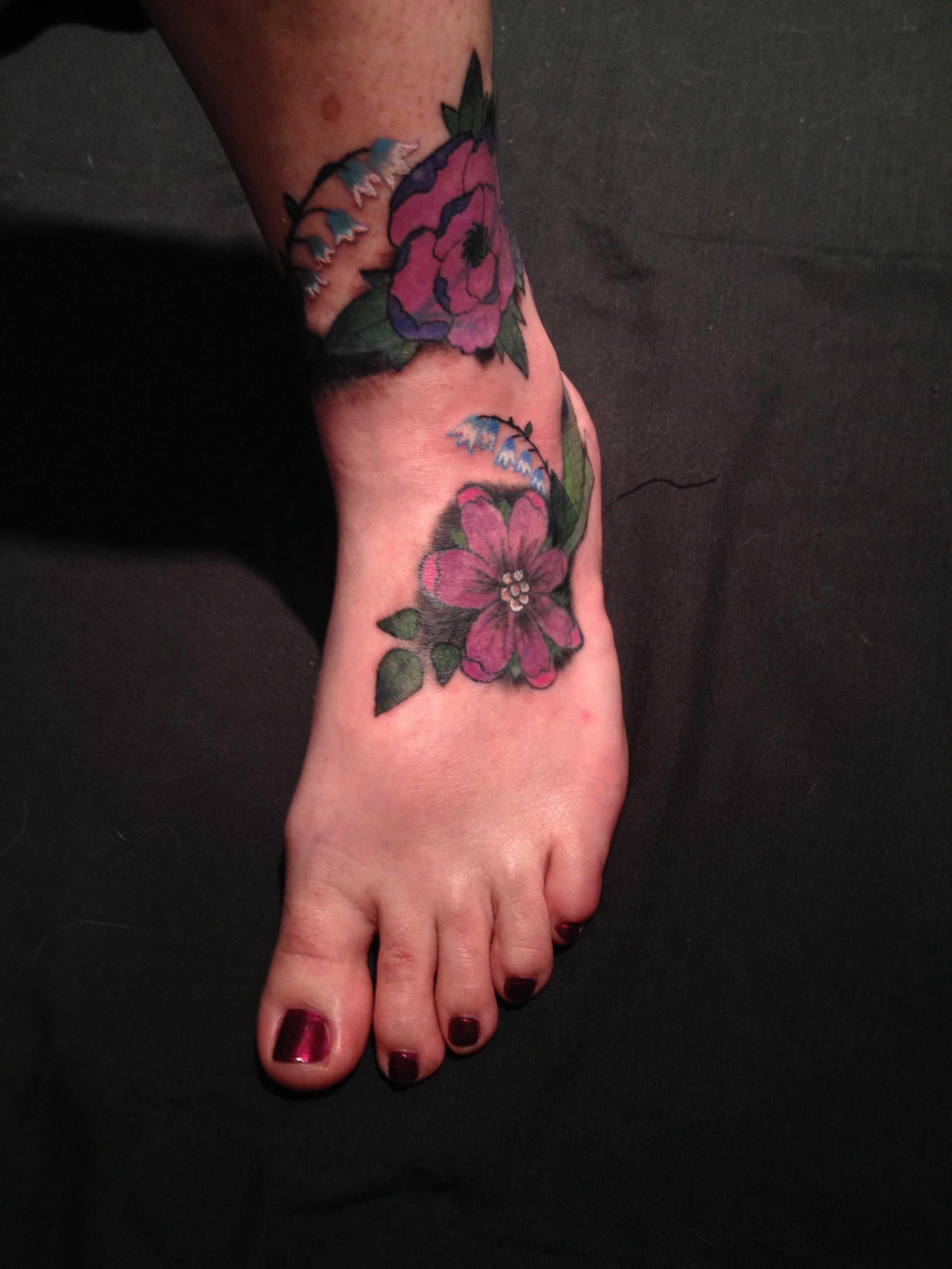 Floral Cover Up Tattoo Wraps Ankle Tattoo Design And Tattoo Work within size 2448 X 3264