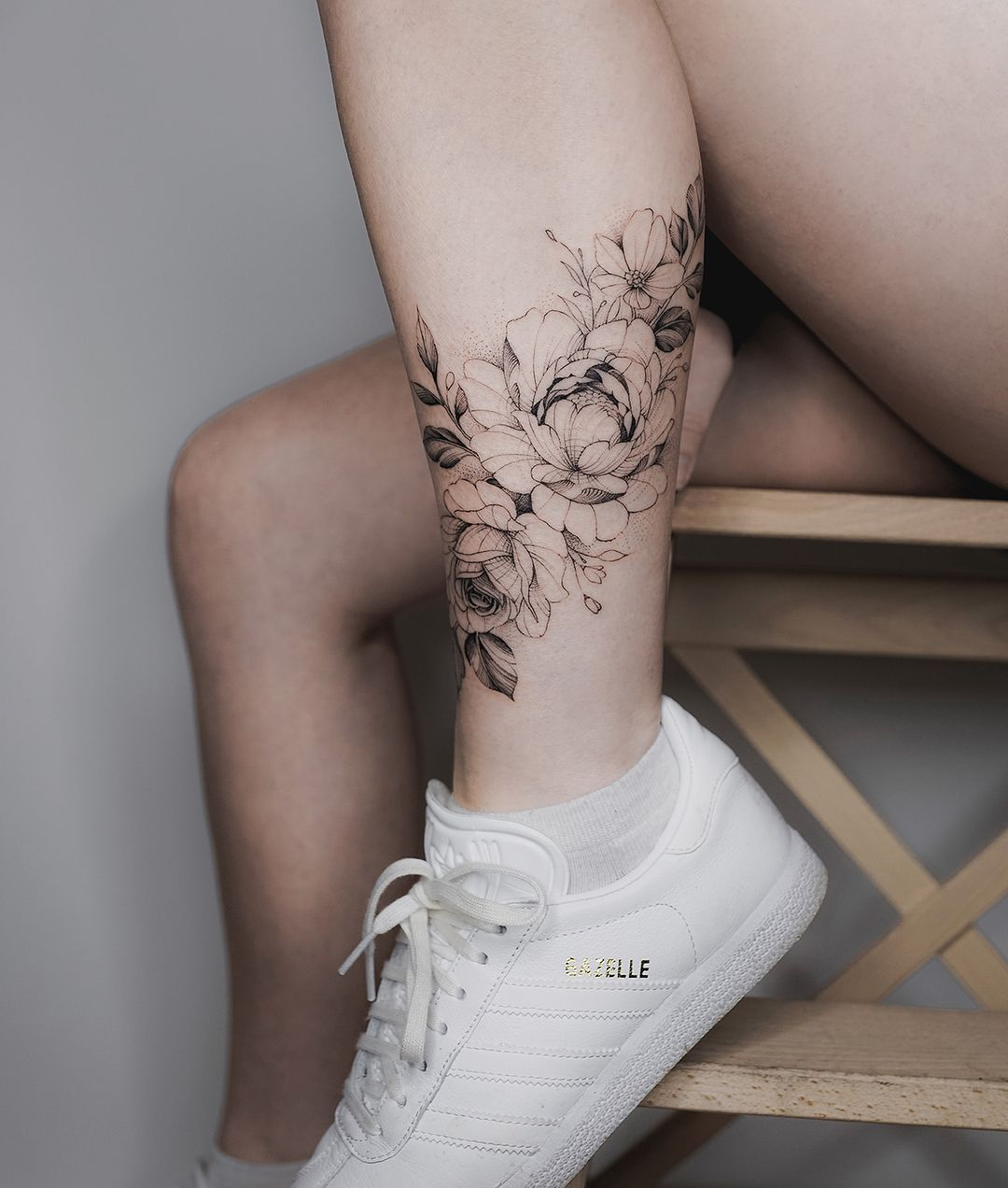 Flower Tattoo Above The Ankle Tattoos Tattoos Feet Tattoos inside proportions 1080 X 1272