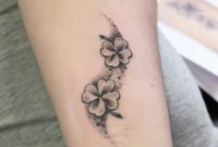 Four Leaf Clover Tattoo On A Wrist Black And Grey Little Girly with regard to dimensions 2904 X 4476