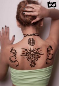 Free Download Women Upper Back Tattoo Psd Mockup Download inside sizing 2000 X 2938