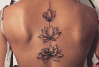 Full Triple Lotus Water Lily Flower Back Tattoo Placement Ideas For for measurements 1564 X 1500