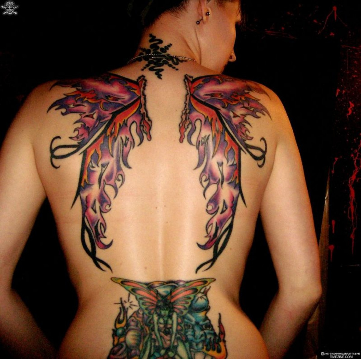 Girl With Fairy Wings Tattoos On Back with regard to dimensions 1199 X 1193
