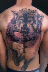 Great Wolf Tattoo On Back Design Of Tattoosdesign Of Tattoos regarding size 900 X 1350