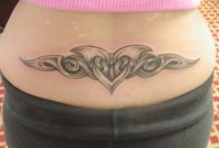 Grey Tribal Heart Lower Back Tattoo For Women for proportions 1600 X 1200