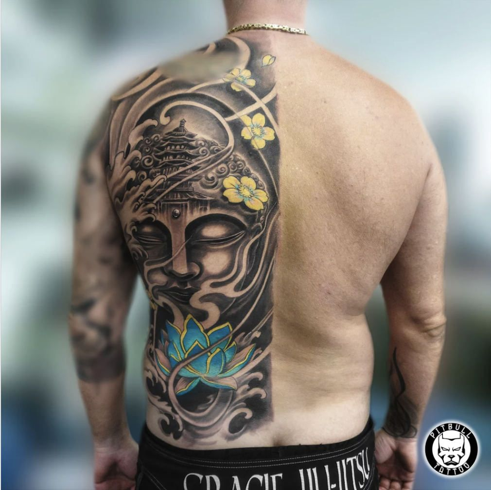 Half Back Japanese Tattoo Black Grey Tattoo Multi Sessions with proportions 1010 X 1008