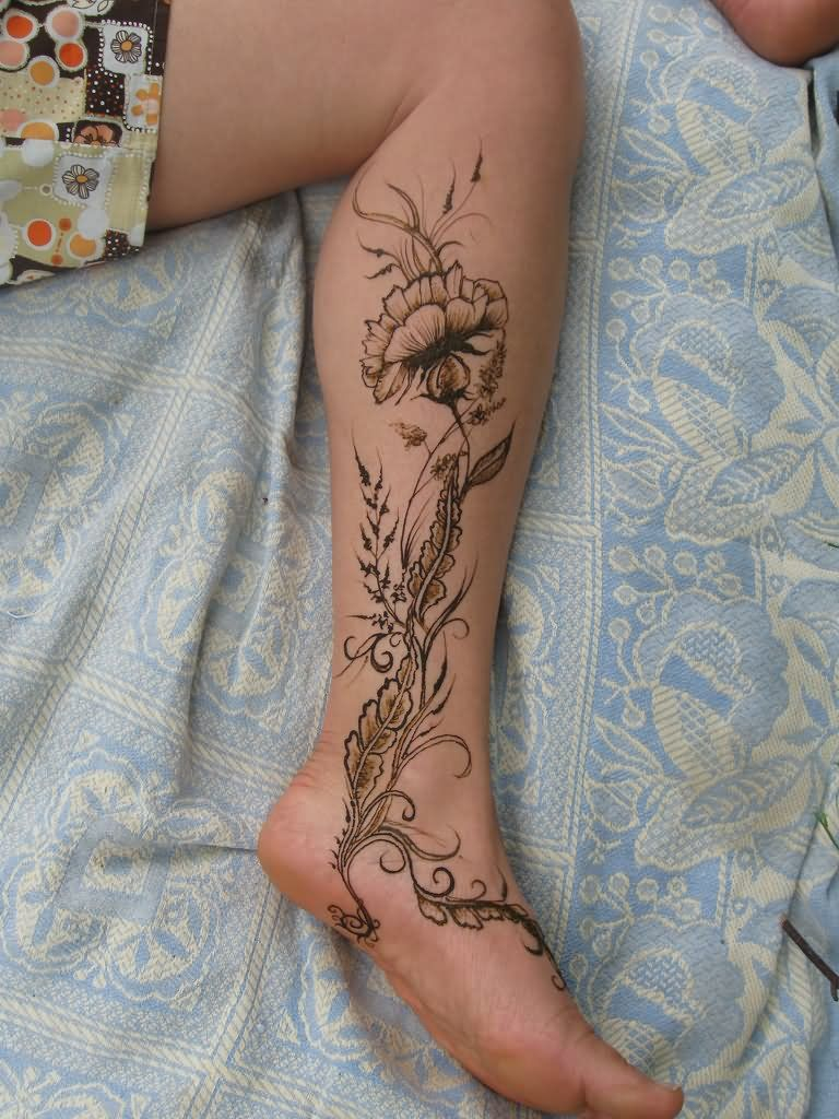 Image Result For Thigh Henna Tattoos Ankle Tattoo Designs Henna in dimensions 768 X 1024