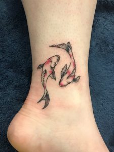 Koi Fish Ying Yang Ankle Tattoo Hello Kitty Koi Fish Tattoo inside dimensions 3024 X 4032