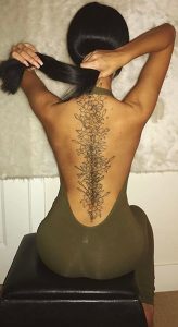 Lace Floral Flower Womens Spine Back Tattoo Ideas Vine Sacred pertaining to sizing 1120 X 2048