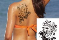 Large Flower Arm Temporary Tattoo Sticker Rose And Bird Fake Tatoo throughout dimensions 1000 X 1000