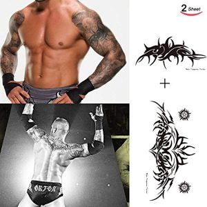 Leoars 2 Sheets Big Temporary Tattoo Sticker Similar Randy Orton with sizing 1500 X 1500