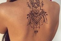 Lotus Mandala Womens Upper Back Tattoo Ideas At Mybodiart with proportions 1219 X 1500