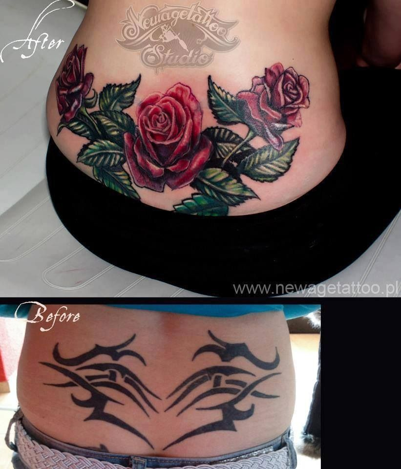 Lower Back Tattoo Cover Up Awesome Job Tattoo Ideas Cover with regard to measurements 821 X 960