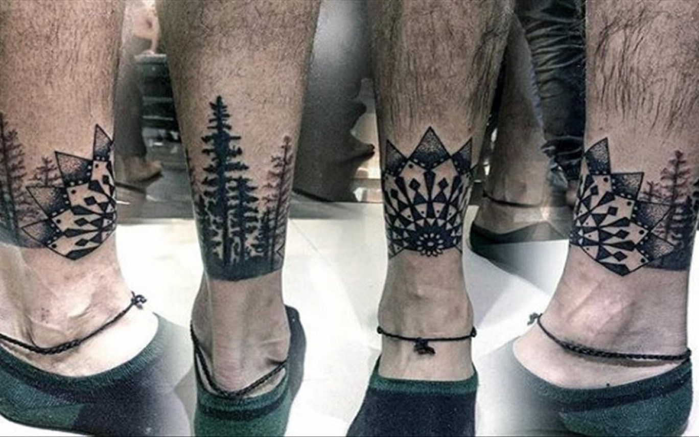 Mens Ankle Band Tattoos with regard to measurements 1368 X 855