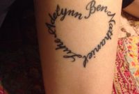 My Ankle Heart Tattoo With Kids Names Tattoo Tattoos With Kids regarding sizing 1536 X 2048