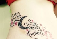 My New Tattoo I Love You To The Moon And Back 7 Stars For Our 7 intended for measurements 852 X 1136