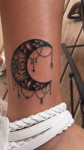 My Tattoo Moon Tattoo On Ankle Tattoospiercingsjewelry within sizing 750 X 1334