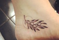 Olive Branch On Ankle Jenn At Terminus City Tattoo intended for dimensions 3024 X 3024