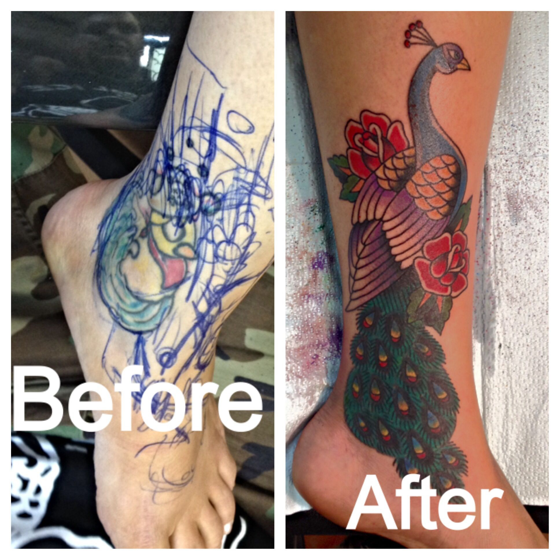 Peacock Tattoo Cover Up Beautiful Ankle Tattoos Peacock Tattoo throughout dimensions 1936 X 1936