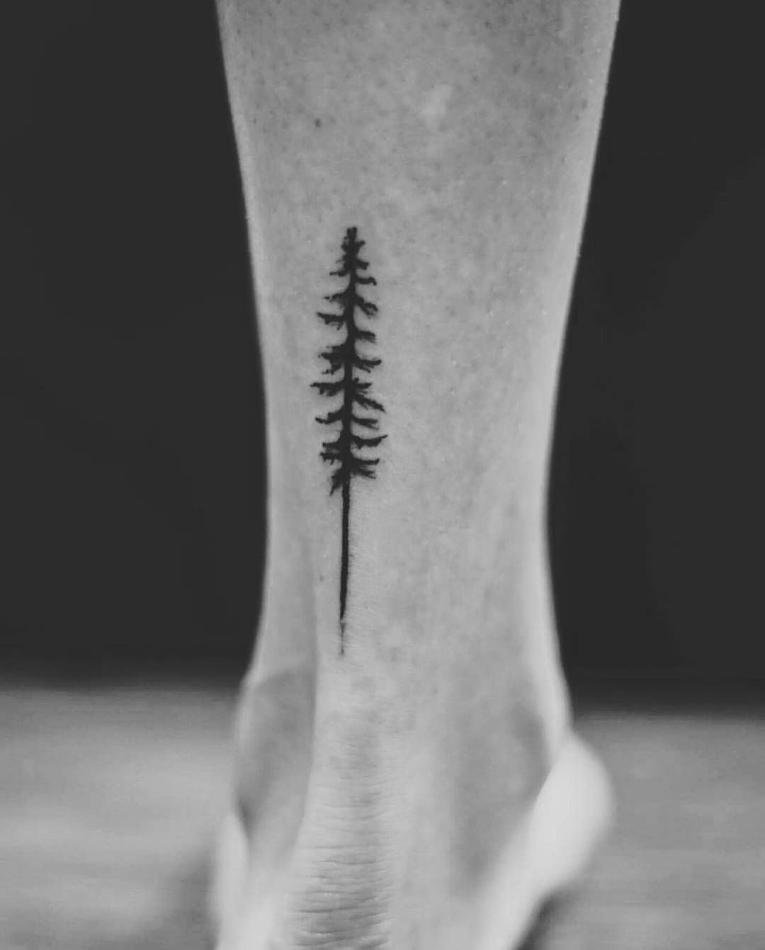 Pine Tree Ankle Tattoo Stellatxttoo Stella Luo Tattoos Tattoo for proportions 1080 X 1341