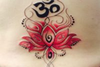 Pink Lotus Flower Lower Back Tattoo Ohm At The Top Represents inside sizing 1697 X 2045