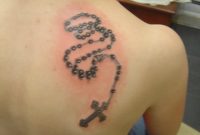Rosary Cross Girl Tattoo On Back Shoulder Tattoos Feminine Cross inside sizing 960 X 1280