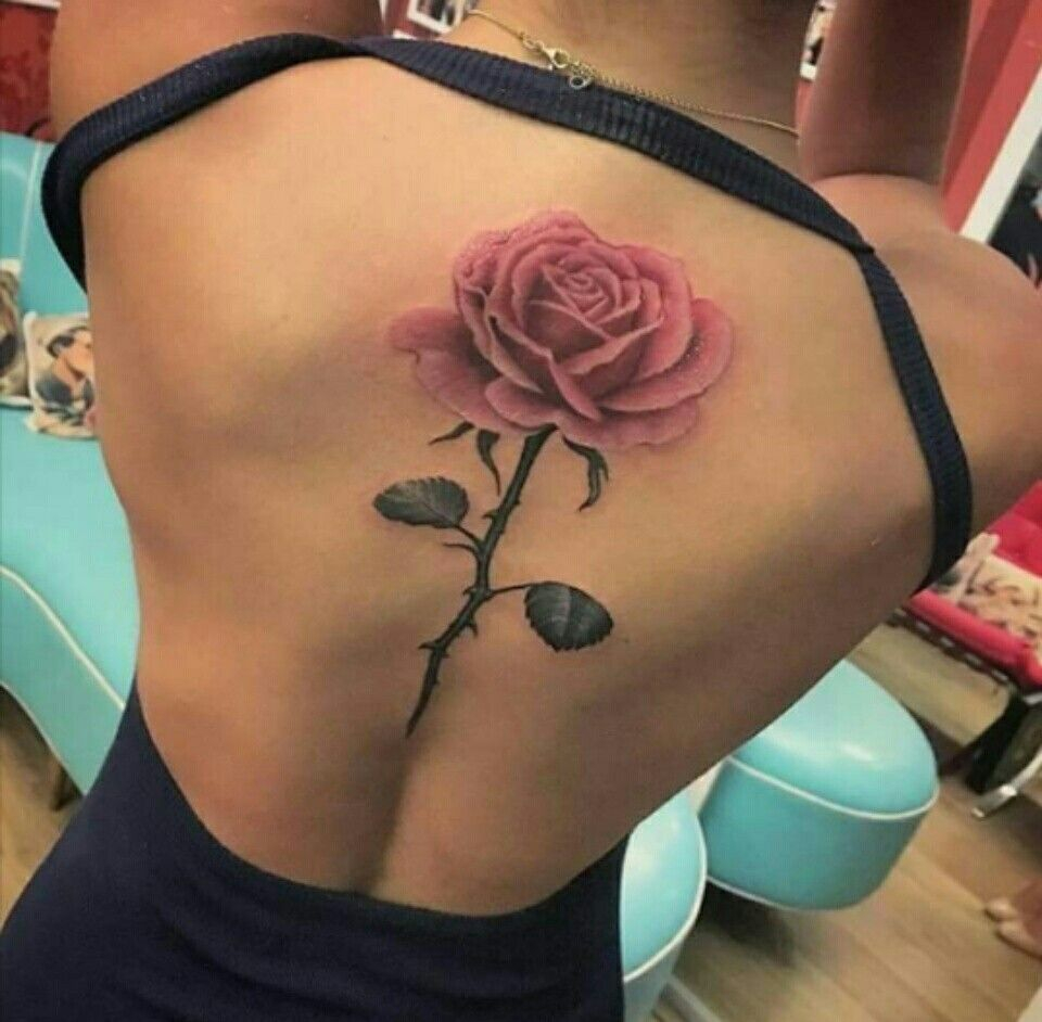 Rose Tattoo Back Spine Tattoo Inspirations Tattoos Colorful within size 960 X 942