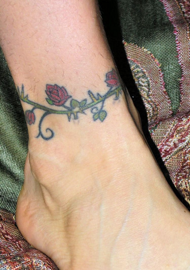 Rose Vine Ankle Tattoos Posted On Ankle Tattoo See More Other Rose within proportions 750 X 1065